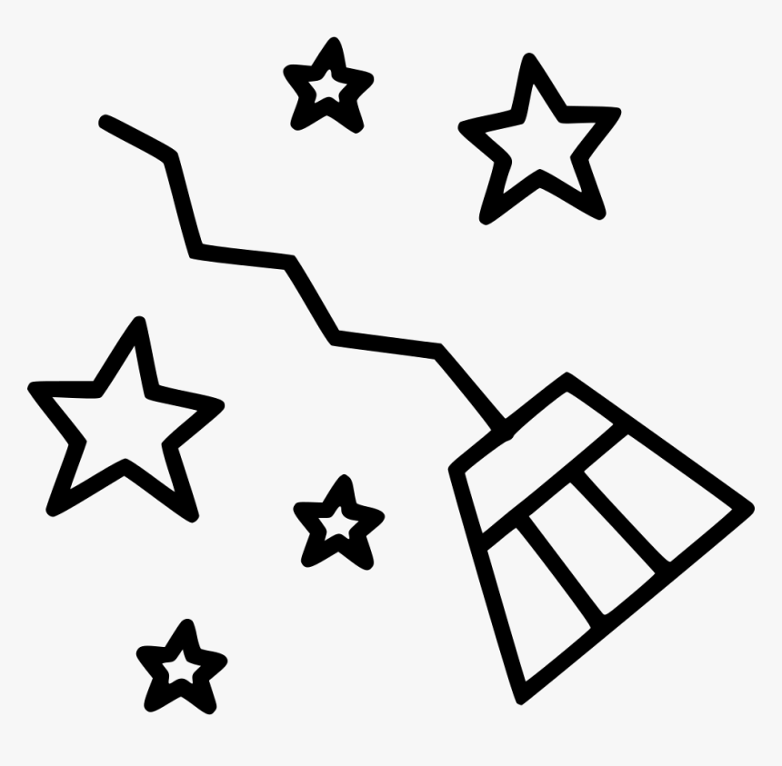 Broom Magic Witchcraft - Star Red White Blue, HD Png Download