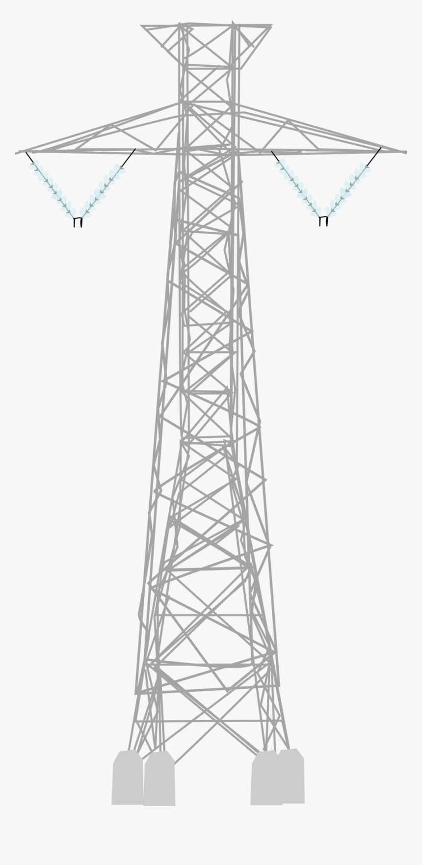 Power Electricity Public High Transmission Overhead - Png High Voltage Lines, Transparent Png