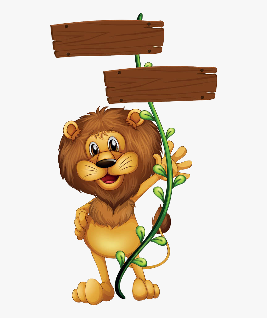 Rope Grip Lion With Royalty-free Free Png Hq Clipart - Lion Cartoon Images In Png, Transparent Png