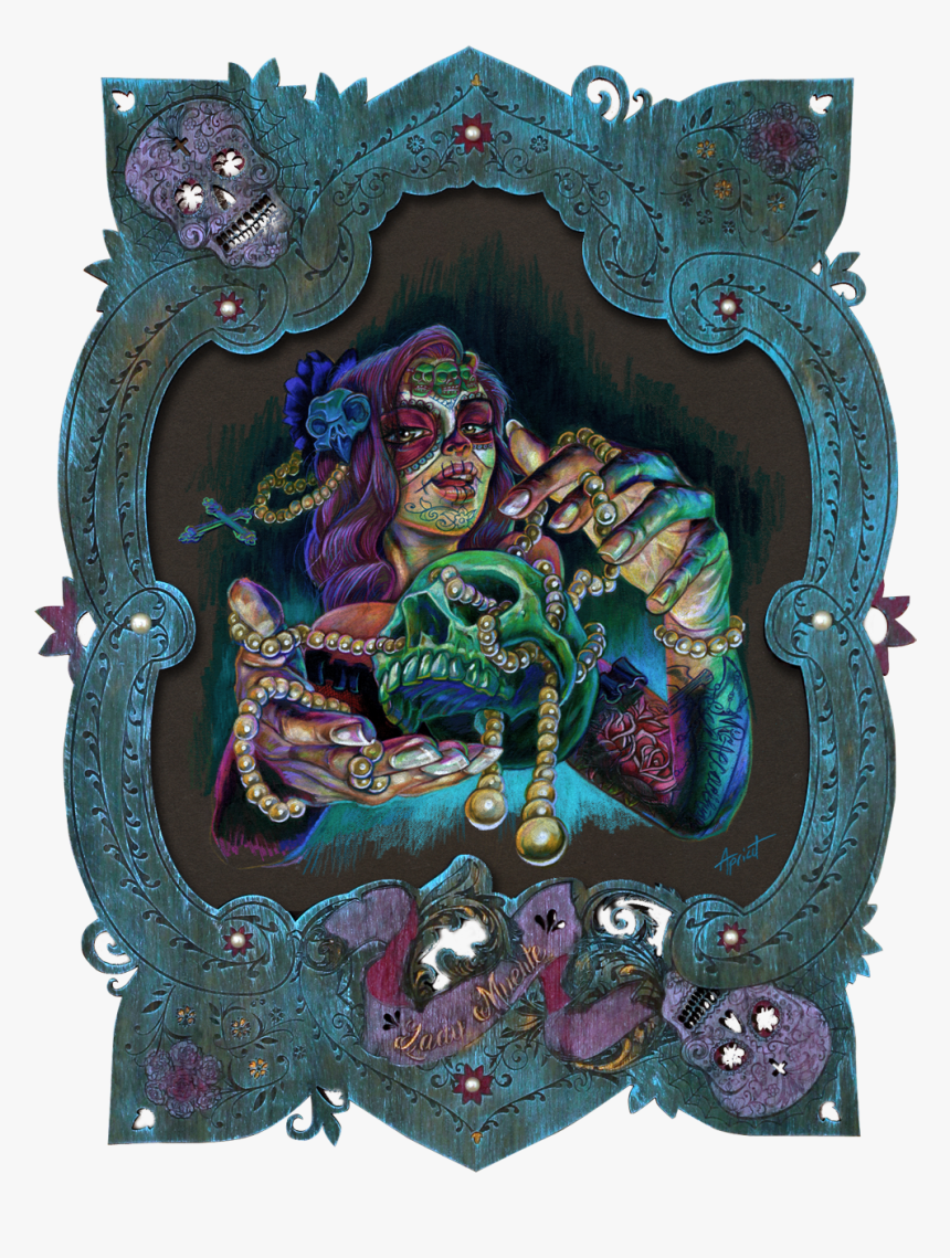 Apricot Mantle Lady Muerte Original - Carving, HD Png Download