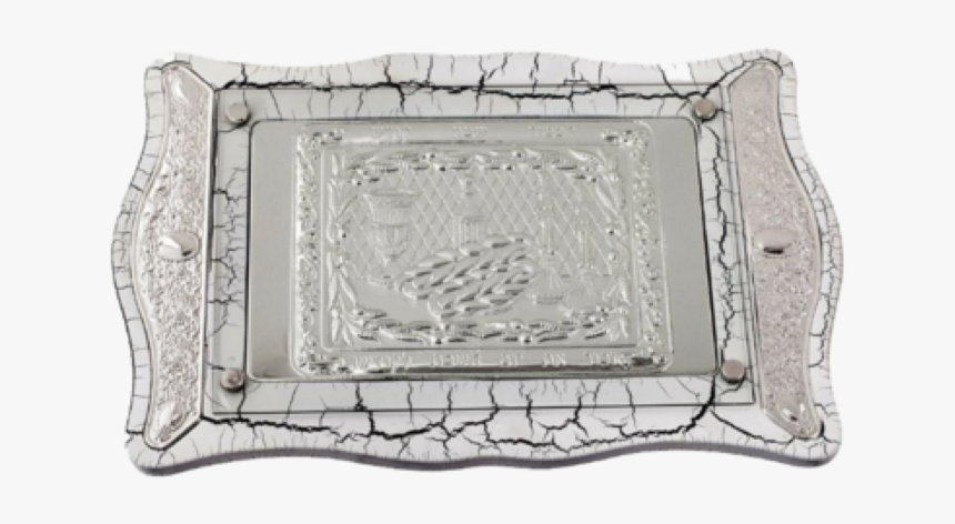 Challah Board Wood And Silver Plated White - Platter, HD Png Download