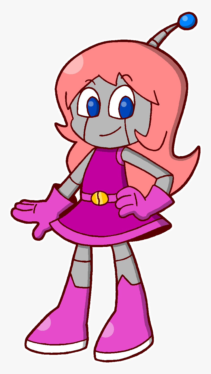 Cute Robot Cartoon Pink Clipart , Png Download - Cartoon Cute Clipart Robot, Transparent Png