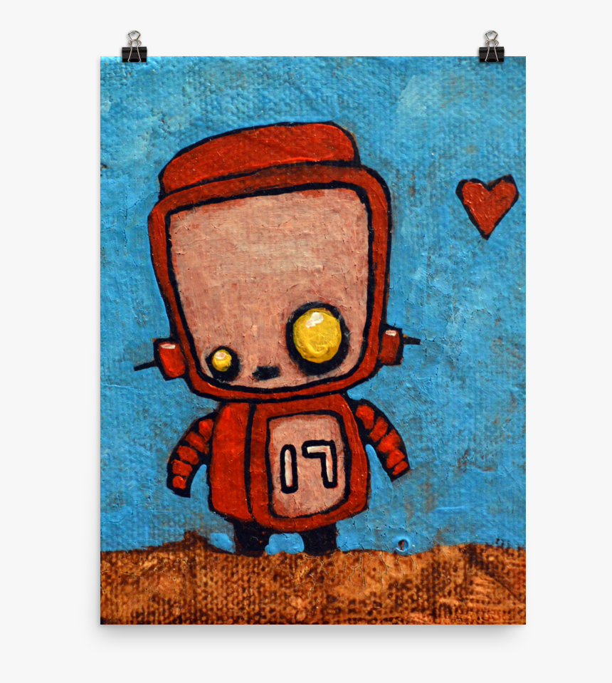 Transparent Cute Robot Png - Drawing Painting Robot, Png Download