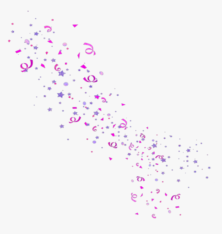 #mq #purple #pink #stars #confetti #floating - Confetti Purple Png, Transparent Png
