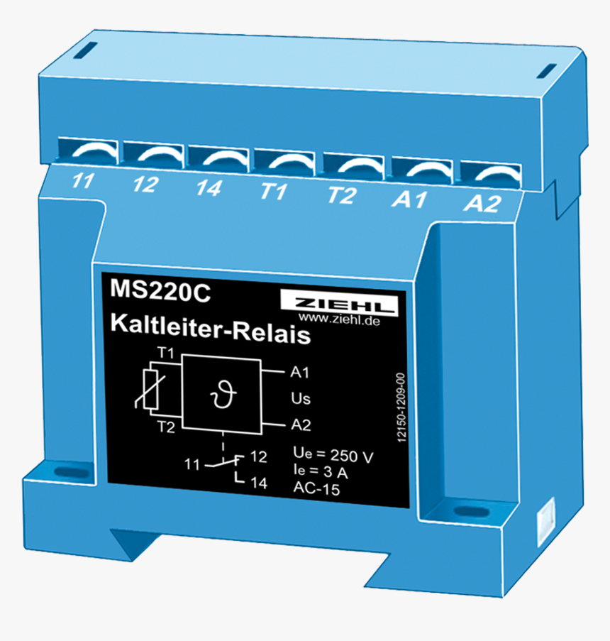 Resistor Png -ms220c Ziehl - Ziehl Kaltleiterauslösegerät, Transparent Png