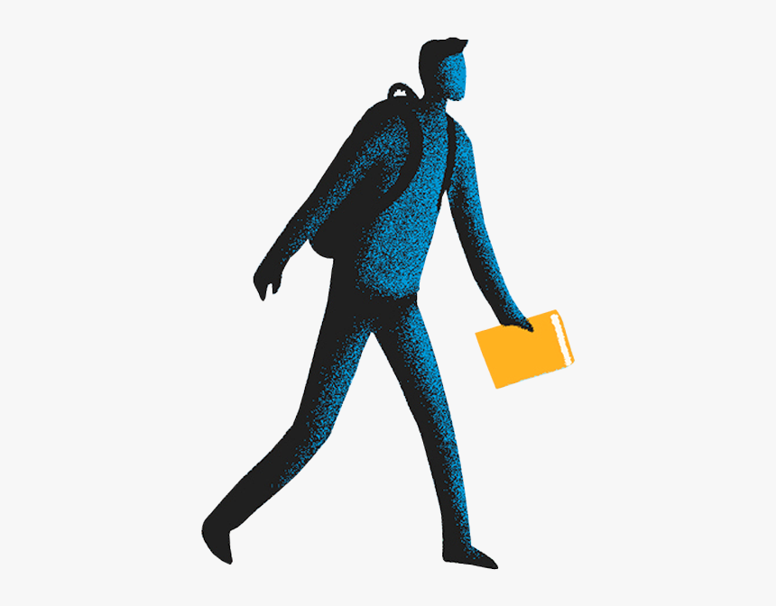 An Illustration Of A Student Walking With A Backpack - Illustration, HD Png Download