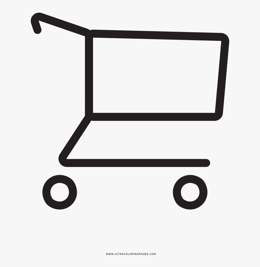 Carrinho De Compras Coloring Page, HD Png Download
