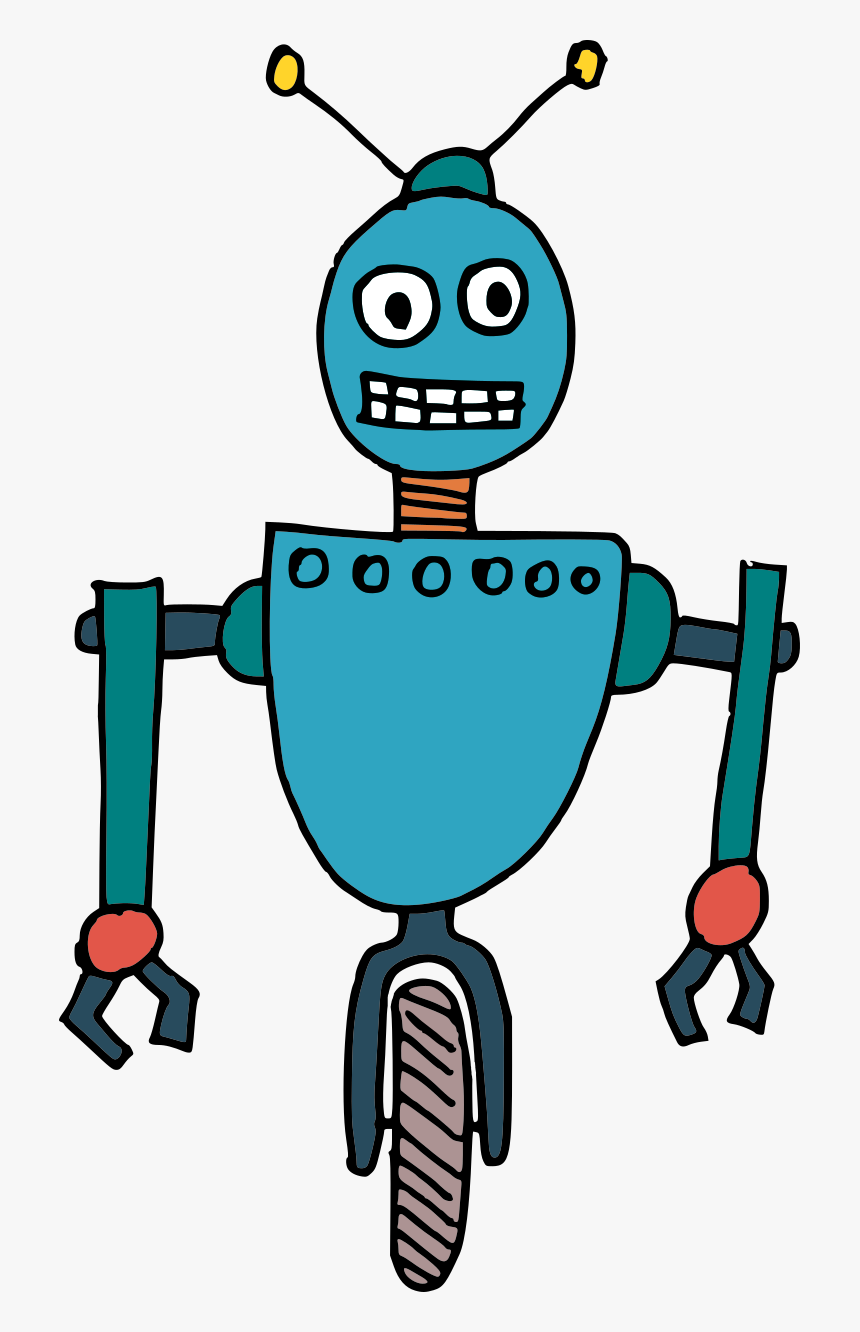 6 Silly Cartoon Robot Vector 3, HD Png Download