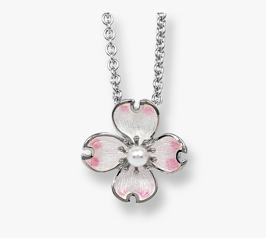 Nicole Barr Designs Sterling Silver Dogwood Necklace-white - Necklace, HD Png Download