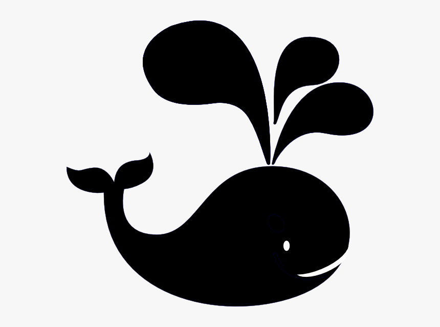 Whale Black And White Black Whale Clipart - Black Whale Clip Art, HD Png Download