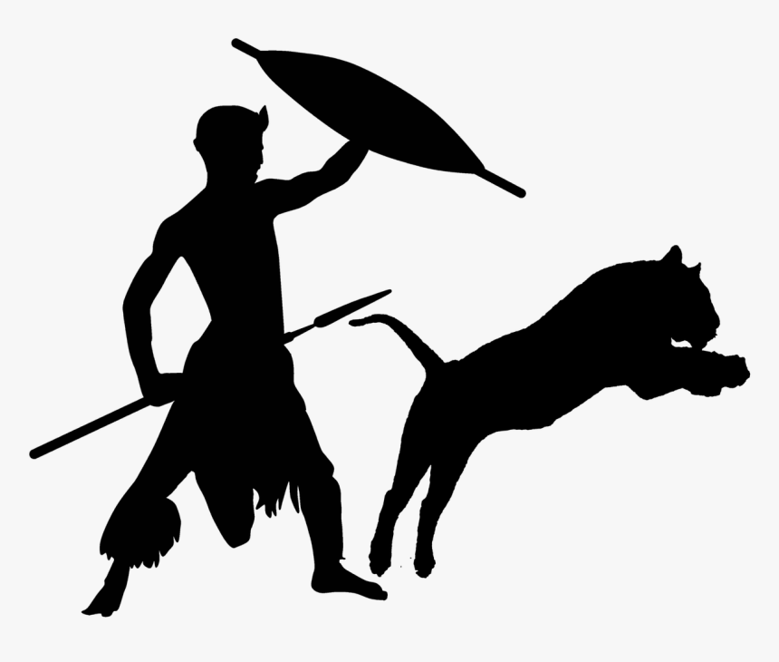 Warrior Fighter Tiger Free Photo - African Warrior Silhouette, HD Png Download