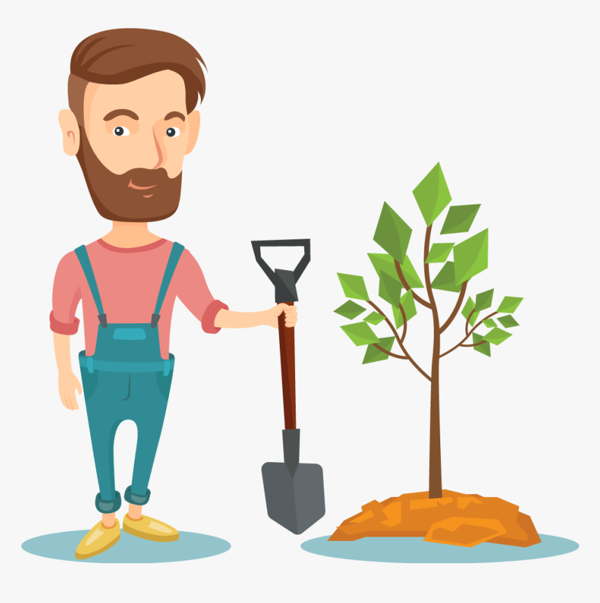 Transparent Shovel Clipart Png - Newly Planted Tree Clipart, Png Download