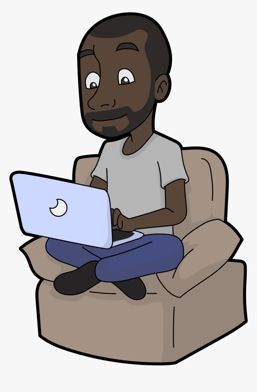 File Black Cartoon Guy, HD Png Download