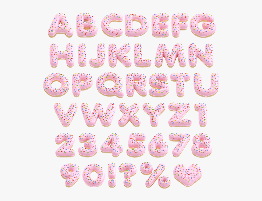 Donuts Clipart Pink - Donut Font, HD Png Download