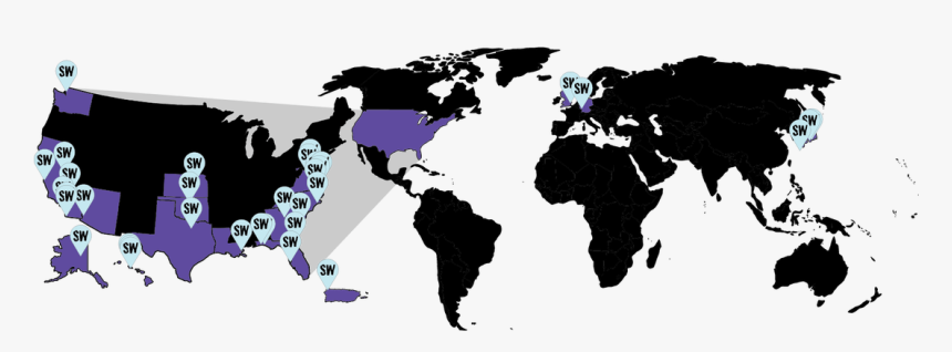 Picture - World Map Blue Png, Transparent Png
