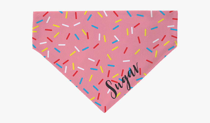 Large Pink Sprinkle Donut Pet Scarf 
title Large Pink - Illustration, HD Png Download