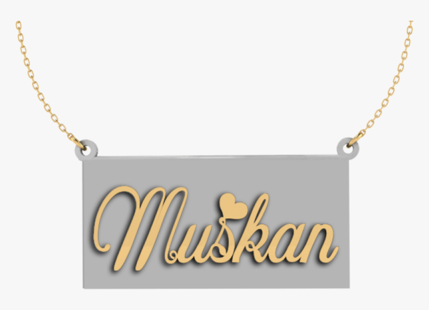 Trendy Personalized 3d Name Necklace In Sleek Cursive - Pendant, HD Png Download