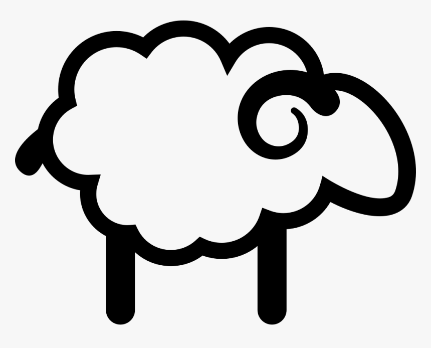 Sheep With Curly Wool - Sheep Icons, HD Png Download