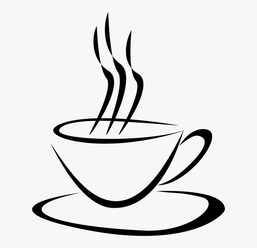 Line Art,plant,calligraphy - Clipart Coffee Cup Png, Transparent Png