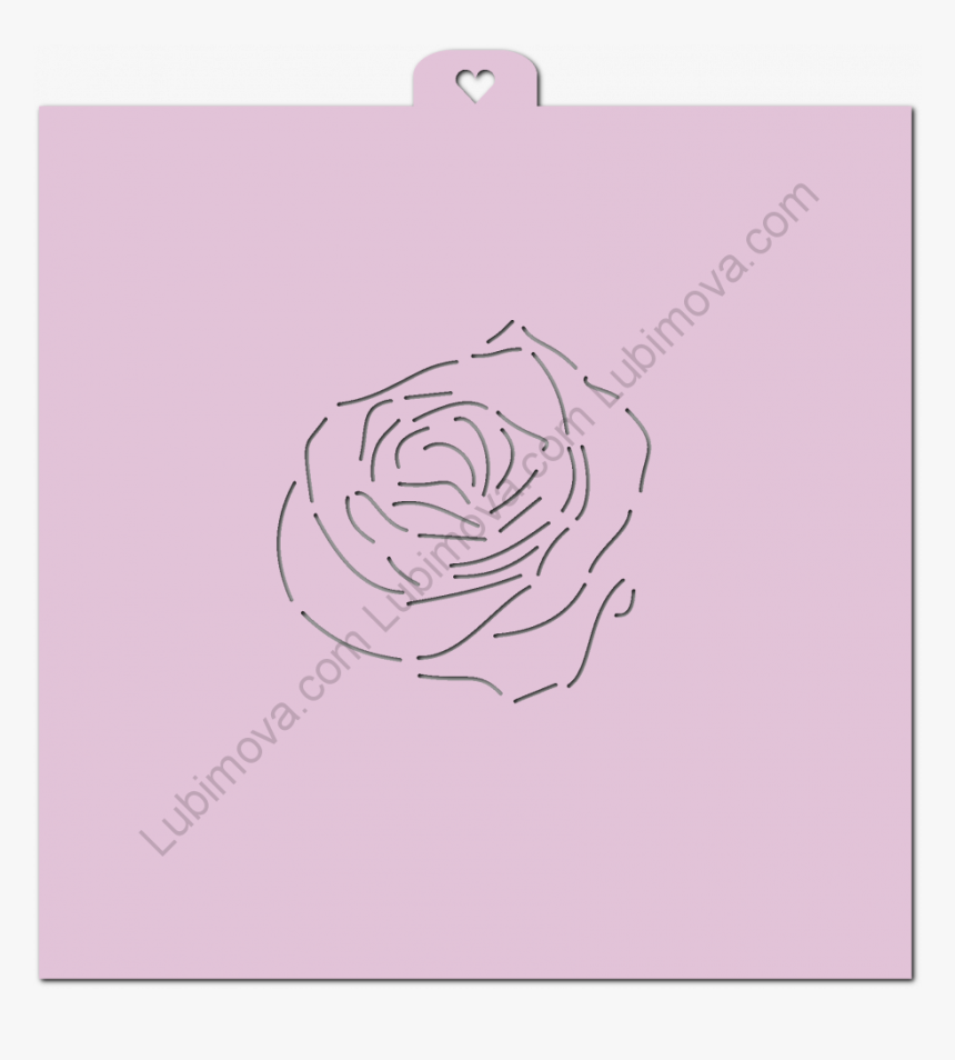 Rose Stencil Png, Transparent Png