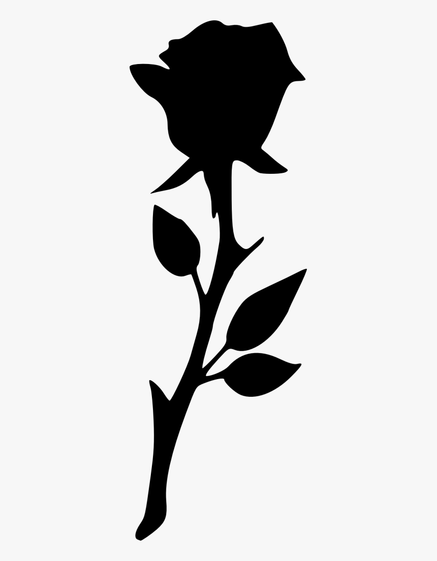Rose Silhouette, HD Png Download