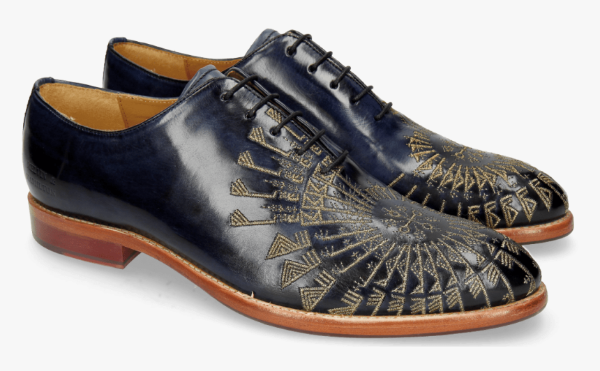 Oxford Shoes Kane 21 Navy Embrodery Gold - Melvin Hamilton Kane 21, HD Png Download