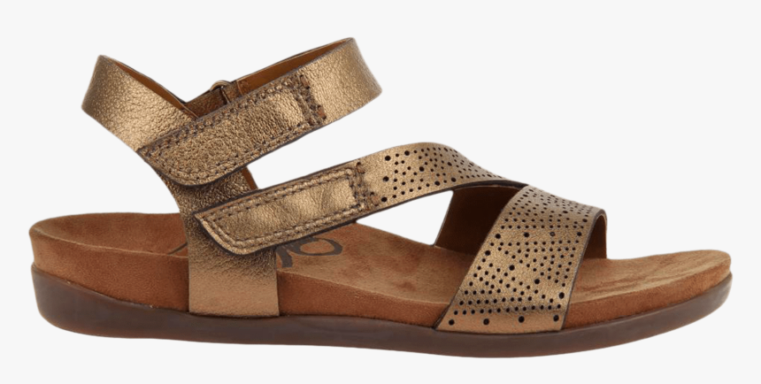 Otbt Flat Sandal Theodora In Gold Side View 
 Class - Sandal, HD Png Download