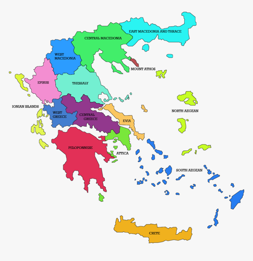 Ancient Greece Regions Map Greek Map Of Wine Regions - Greece Map Black Png, Transparent Png ,  Transparent Png Image - Pngitem
