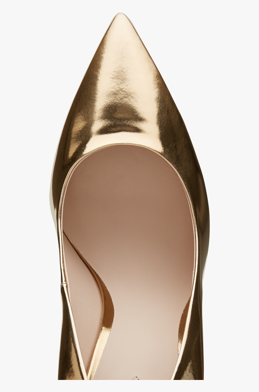 Gold Metallic Calf Leather With Light Gold Leaves Data - Basic Pump, HD Png Download