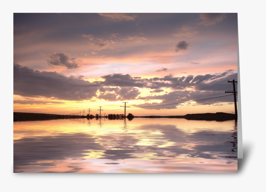 Sunset After The Storm Greeting Card - Sunset, HD Png Download