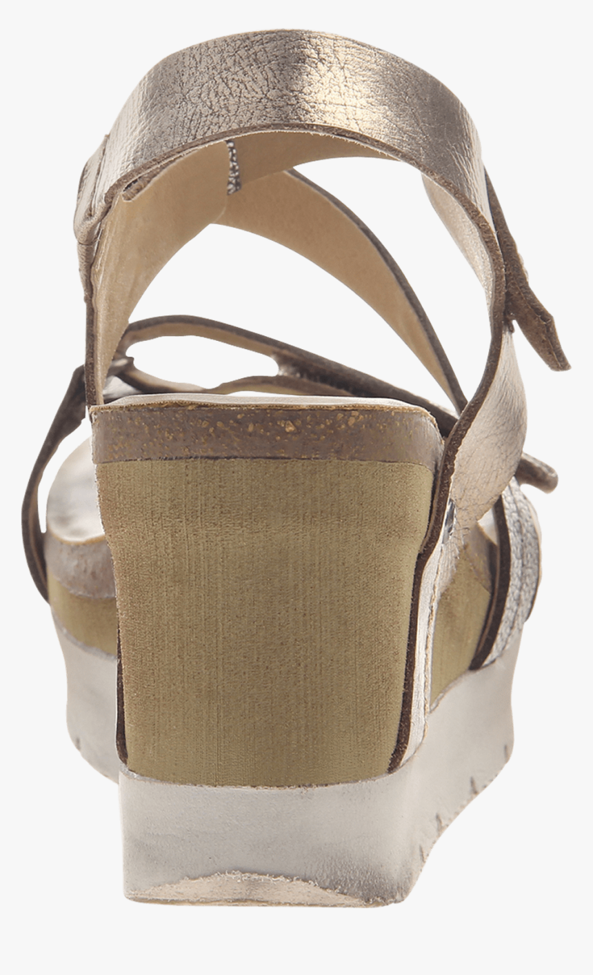 Womens Wedge Sandals Wavey In Gold Back View 
 Class - Sandal, HD Png Download
