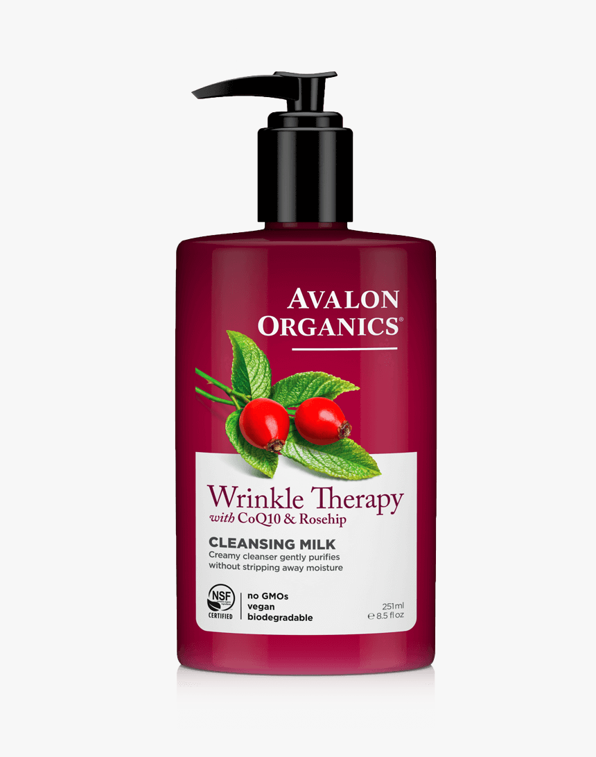 Wrinkle Therapy Cleansing Milk - Avalon Organics Wrinkle Therapy Cleansing Oil, HD Png Download
