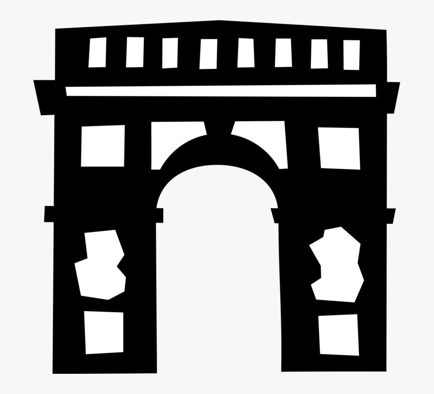 Arc De Triomphe Paris France Image Illustration, HD Png Download