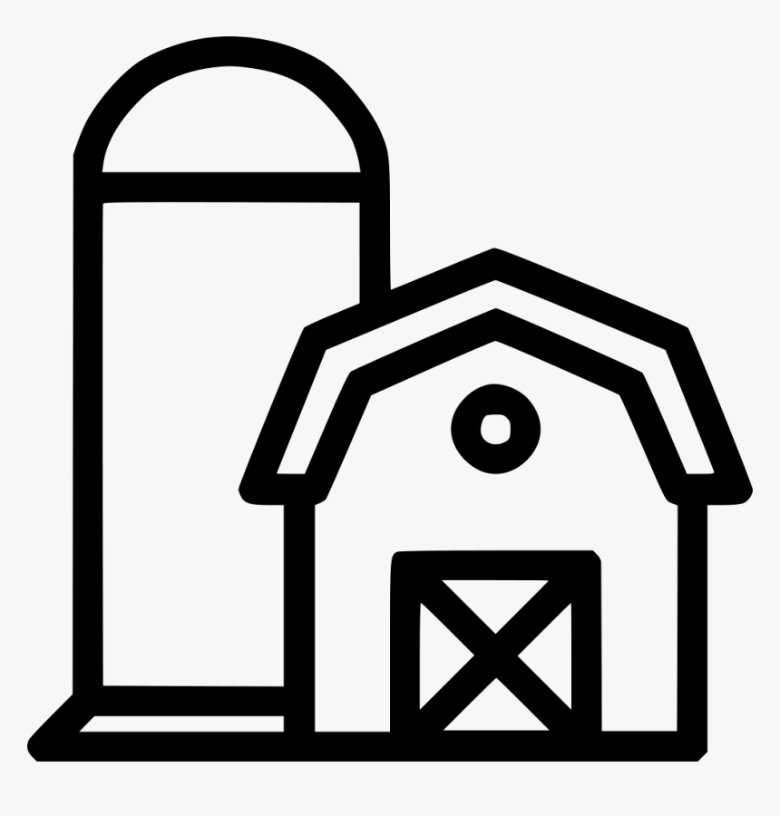 Transparent Barn Clipart Png - Barn With Silo Clipart, Png Download