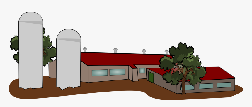 House,angle,intensive Animal Farming - Industrial Farm Clip Art, HD Png Download