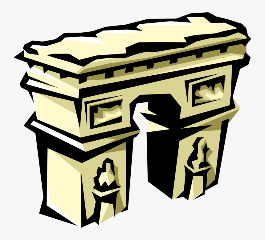 Transparent Clipart Arch - Arc De Triomphe Clip Art, HD Png Download