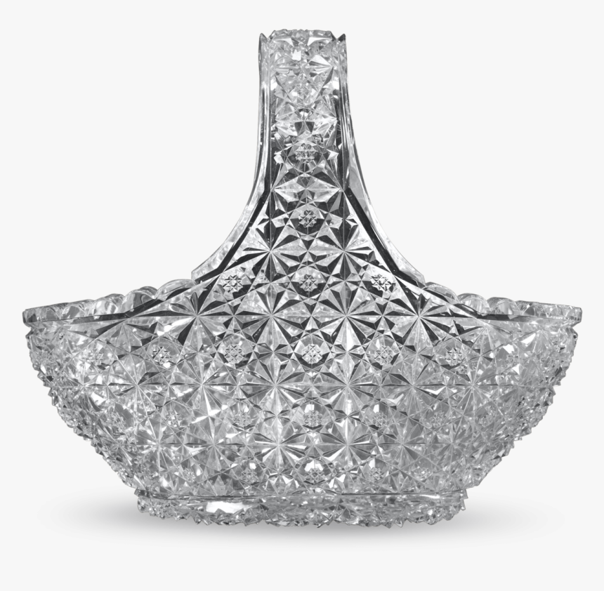 Persian Pattern Cut Glass Basket - Brilliant Cut Glass Basket, HD Png Download