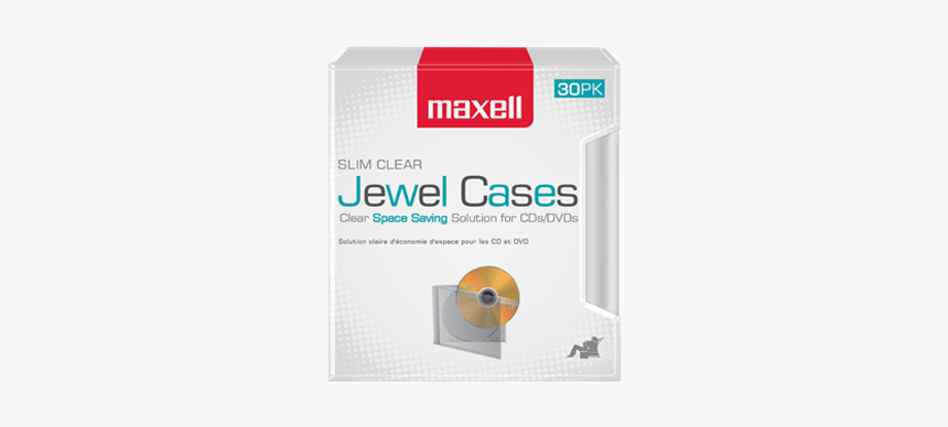 30-pack Slim Line Jewel Cases, Clear - Maxell, HD Png Download