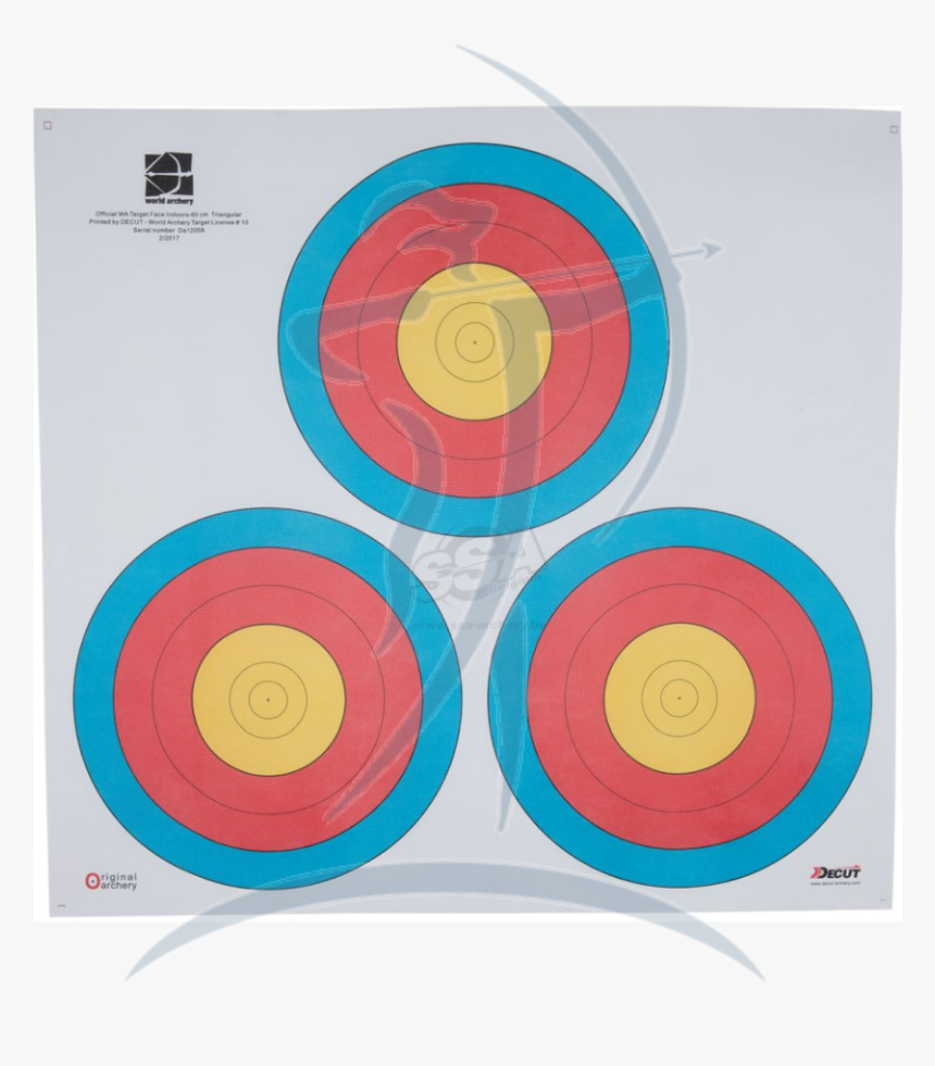 Decut Target Face Wa/fita Vegas 3-spot 60cm Center - Circle, HD Png Download