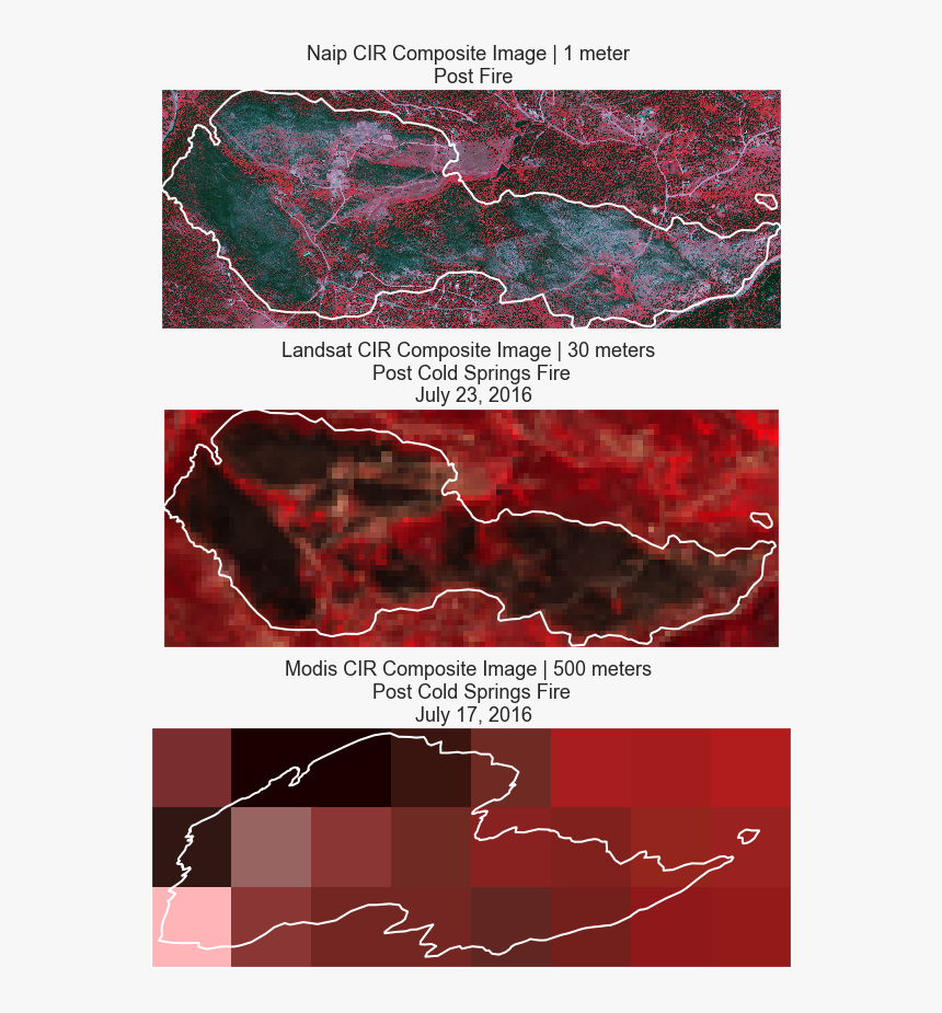 Cir Composite Images From Naip, Landsat, And Modis - Map, HD Png Download