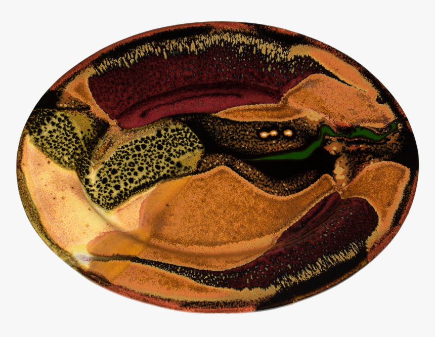 9-inch Oval Plate Earth Tones And Red, HD Png Download