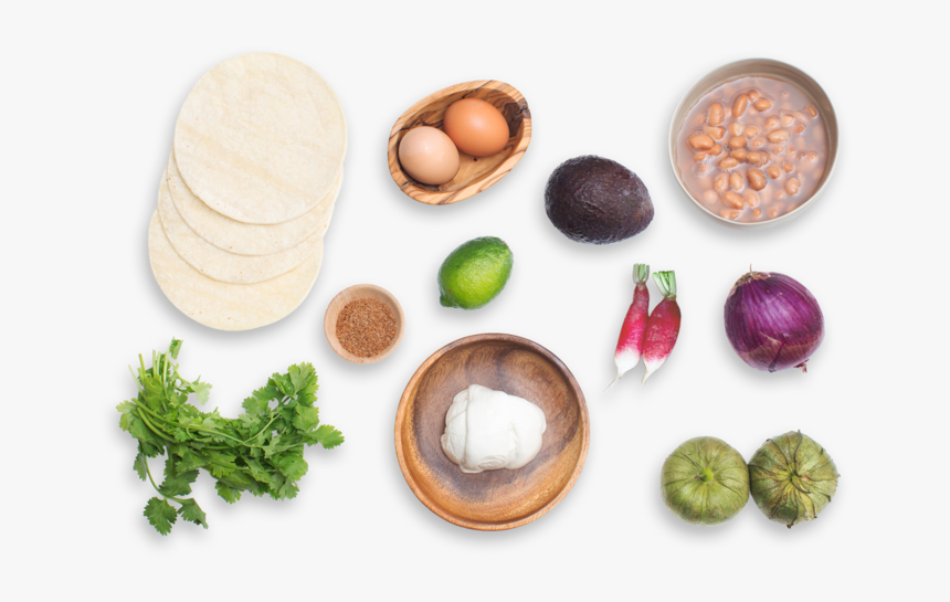 Huevos Rancheros With Salsa Verde, Radishes & Avocado - Superfood, HD Png Download