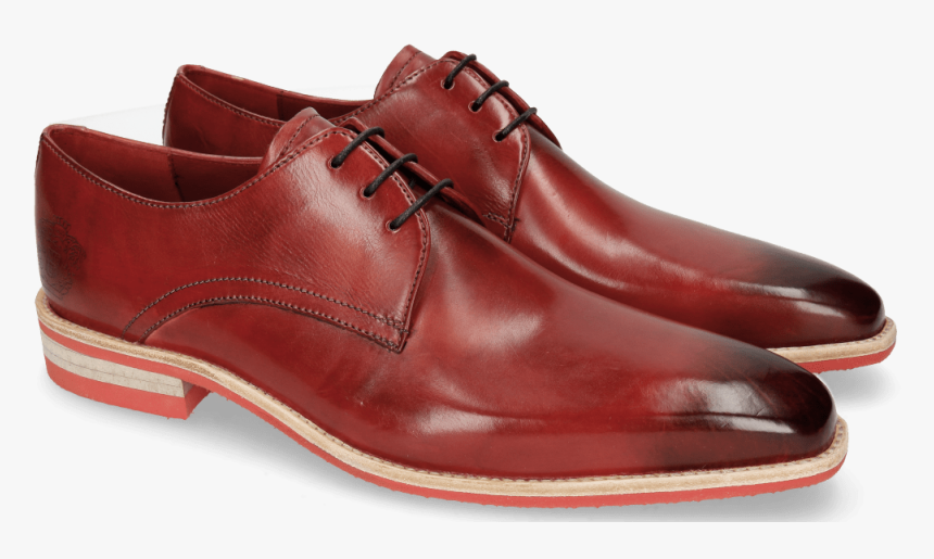 Derby Shoes Lance 24 Red Lasercut Crown - Shoe, HD Png Download