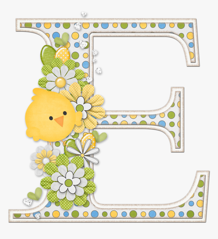 Inicial Con Flores Patito Png, Transparent Png