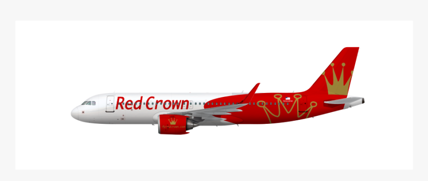 Red Crown Airbus A320neo - Boeing 737 Next Generation, HD Png Download