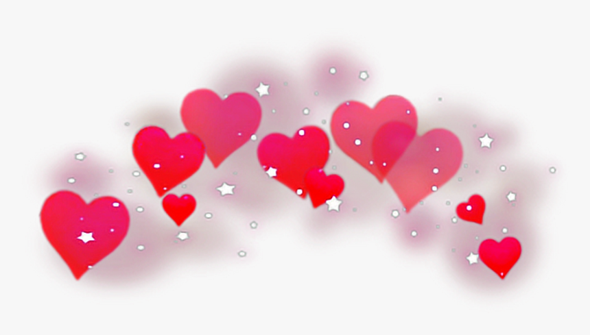 #hearts #red #redhearts #sparkles #heartcrown #freetoedit - Black Photobooth Hearts Png, Transparent Png