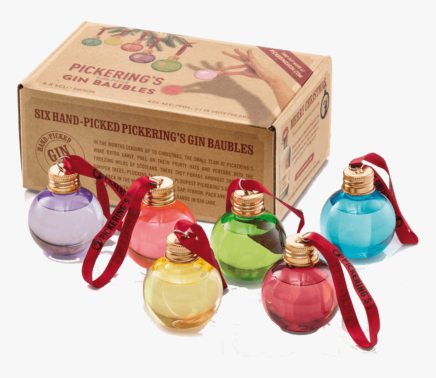 Christmas Hats Png -pickering S Christmas Gin Baubles - Pickerings Gin Baubles 50ml 6, Transparent Png