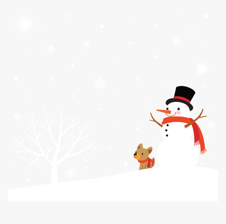 Winter Landscape - Snowman, HD Png Download