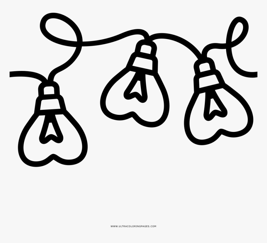 Guirnalda Página Para Colorear - Line Art, HD Png Download