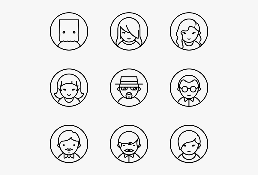 Emoji Clipart Black And White, HD Png Download